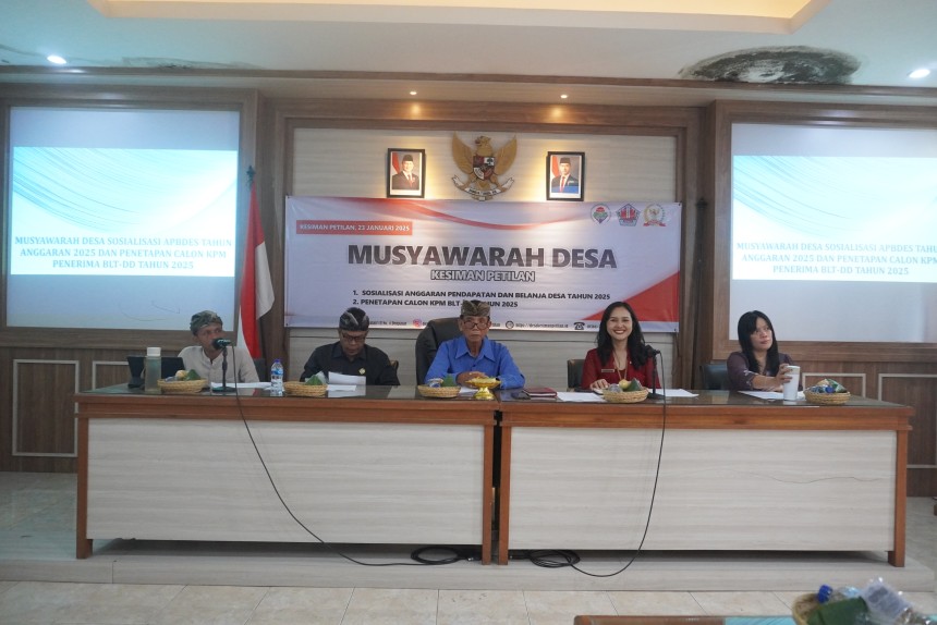 Musyawarah Desa Kesiman Petilan (Penetapan calon KPM BLT-DD Tahun 2025)