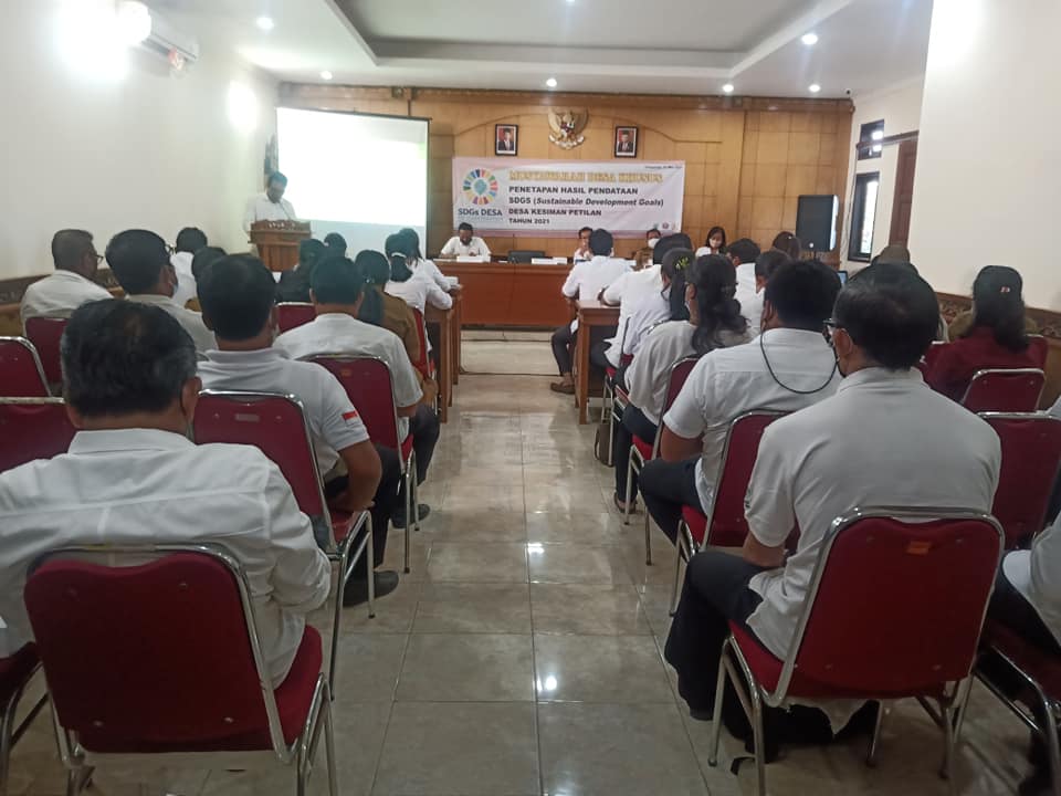 MUSDESUS PENETAPAN HASIL SDG'S DESA KESIMAN PETILAN TAHUN 2021
